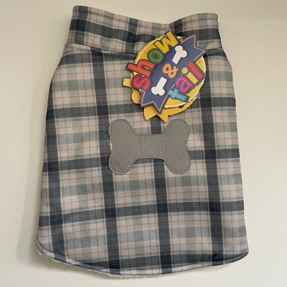 Show & Tail Plaid Fleece Dog Jacket